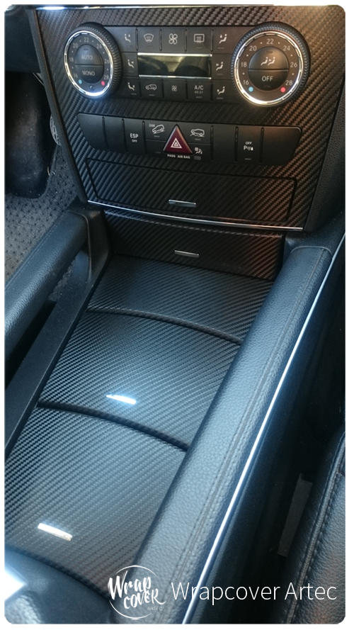 Customisation des intérieurs Mercedes ML V8 en Fibre de Carbone - Wrapcover Artec